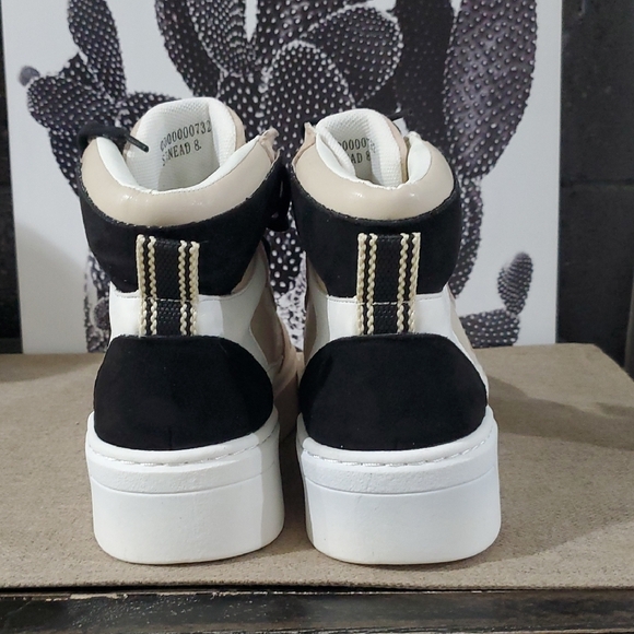 Women's High-Top Sneakers - Beige and Black ShuShop Sincad NIB - Picture 6 of 12